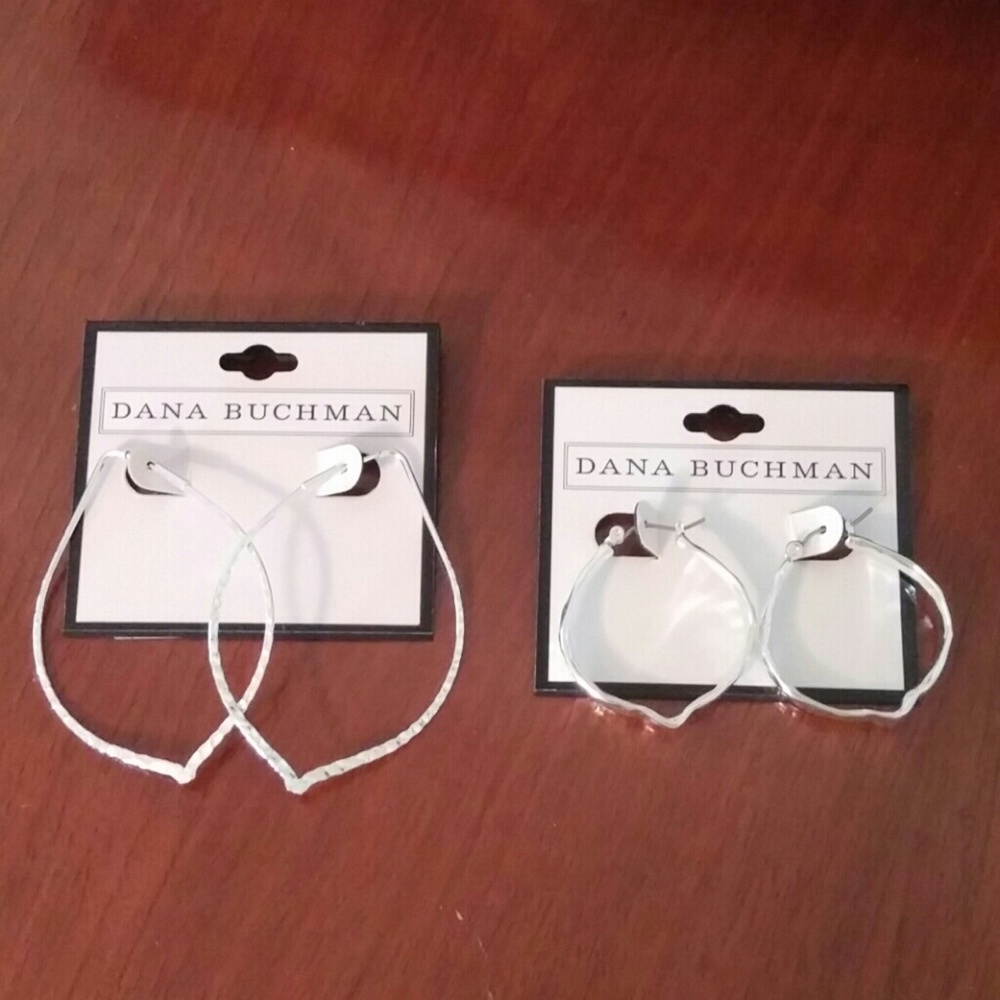 NWT Dana Buchman silver tone earrings